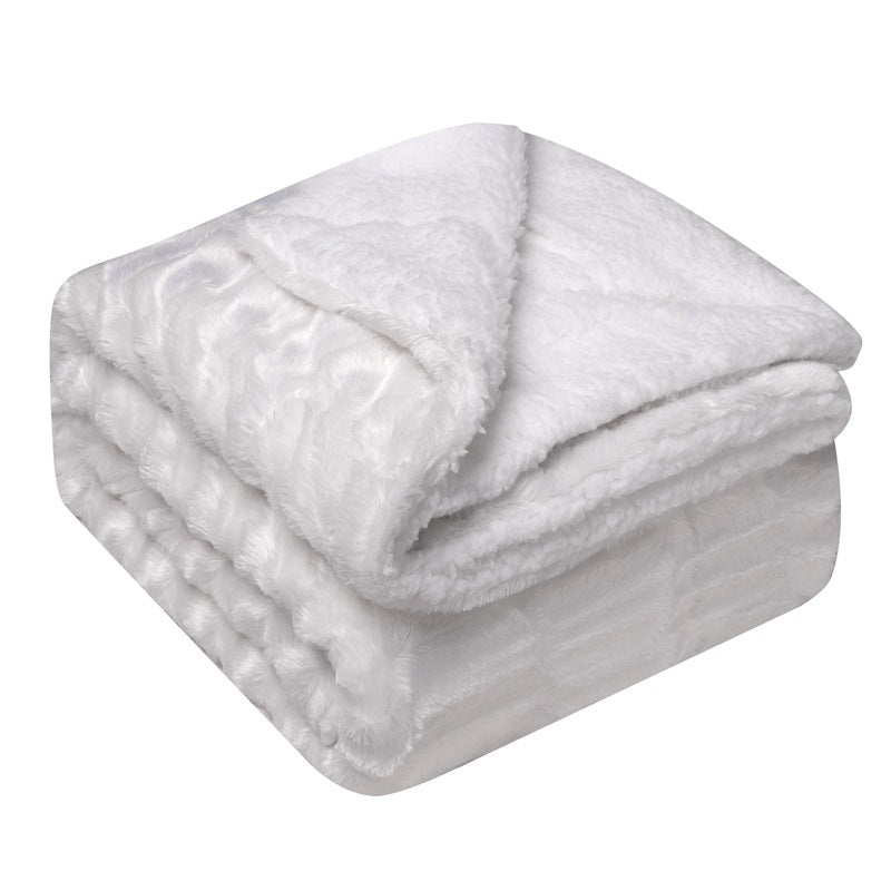 Thickened Flannel Lamb Wool Composite Double Blanket Leisure Blanket Gift Blanket - MAXXLIFE ONLINE STORE