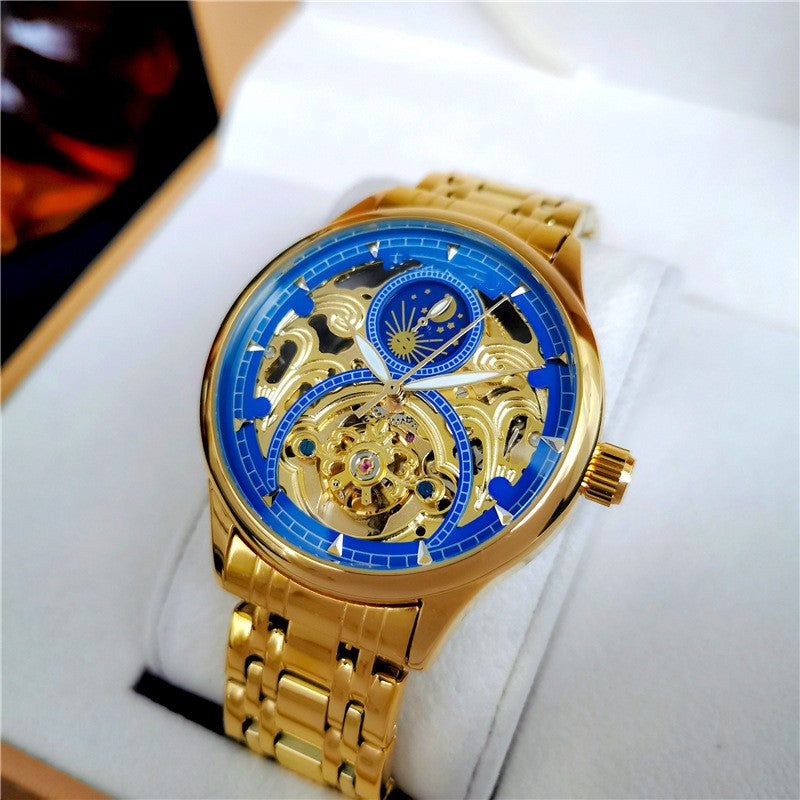 Men's Luminous Hollow Out Fully Automatic Mechanical Watch - MAXXLIFE ONLINE STORE