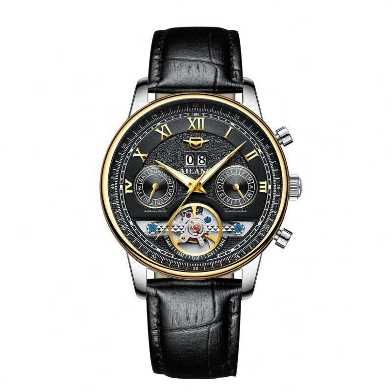 Automatic Mechanical Sun Moon Stars Business Men's Watch - MAXXLIFE ONLINE STORE