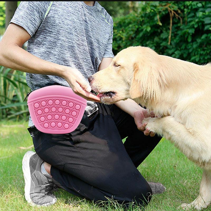 Bag Silicone Feed Dogs Treat Pouch Pet Training Bag Bundle Pocket Waist Pack Pet Portable Dog Training Waist Bag Treat Snack Bait Dogs Soft Washable Outdoor Feed Storage Pouch Food Reward Silica Bags - MAXXLIFE ONLINE STORE