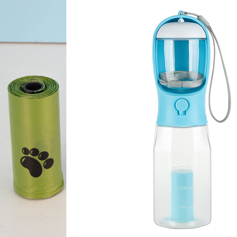 Portable Cat Dog Water Bottle Food Feeder Drinker Poop Dispenser 3 In 1 Leak-proof Multifunctional Dog Water Bottle Pet Products - MAXXLIFE ONLINE STORE