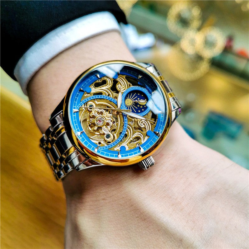 Men's Luminous Hollow Out Fully Automatic Mechanical Watch - MAXXLIFE ONLINE STORE