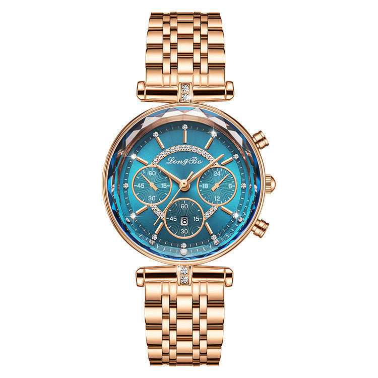 Waterproof Casual Three-eye Women's Watch - MAXXLIFE ONLINE STORE