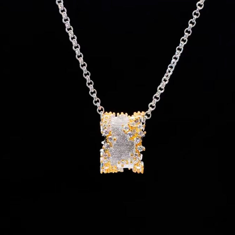 Pure Silver Gold-plated Snowflake Necklace - MAXXLIFE ONLINE STORE