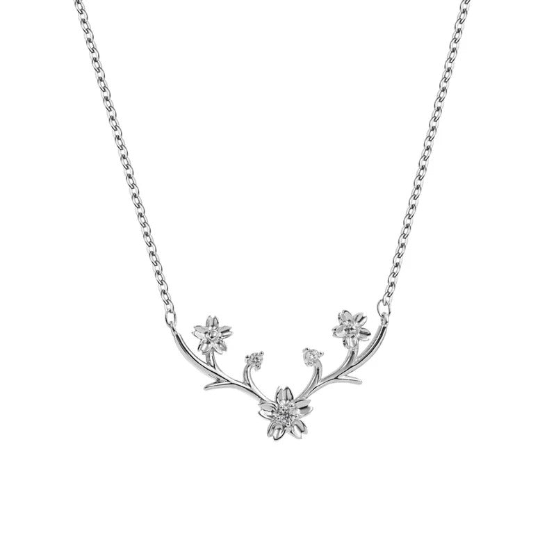 Pirate Ship Silver Antler Silver Necklace Feminine Fashion - MAXXLIFE ONLINE STORE