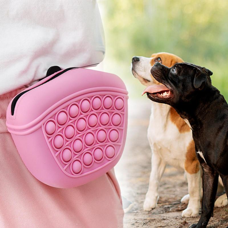 Bag Silicone Feed Dogs Treat Pouch Pet Training Bag Bundle Pocket Waist Pack Pet Portable Dog Training Waist Bag Treat Snack Bait Dogs Soft Washable Outdoor Feed Storage Pouch Food Reward Silica Bags - MAXXLIFE ONLINE STORE