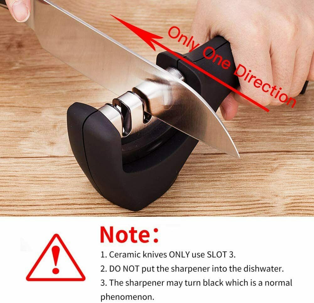 KNIFE SHARPENER Ceramic Tungsten Kitchen Knives Blade Sharpening System Tool USA - MAXXLIFE ONLINE STORE