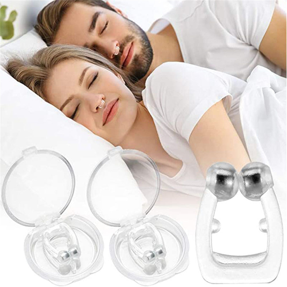 Silicone Magnetic Anti Snore Stop Snoring Nose Clip Sleep Tray Sleeping Aid Apnea Guard Night Device - MAXXLIFE ONLINE STORE