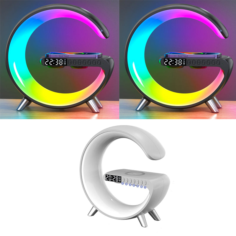 2023 New Intelligent G Shaped LED Lamp Bluetooth Speake Wireless Charger Atmosphere Lamp App Control For Bedroom Home Decor - MAXXLIFE ONLINE STORE